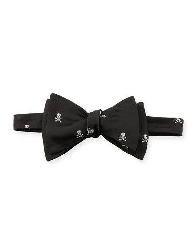 Ralph Lauren Men & Apos;s Skull & Crossbones Bow Tie In Black/white