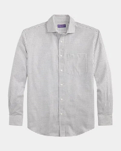 Ralph Lauren Men & Apos;s Tattersall Twill Sport Shirt In Gray