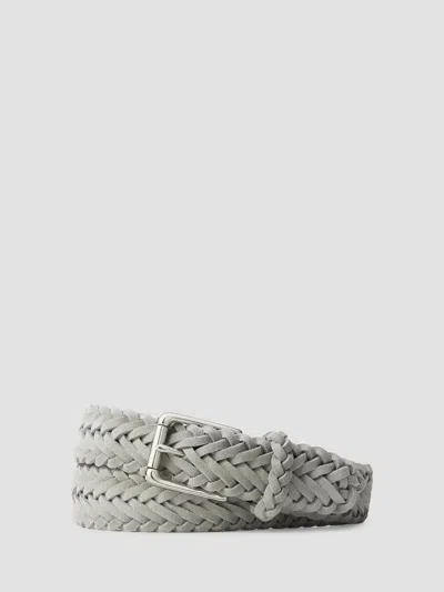 Ralph Lauren Men's Braided Suede Belt In Purple