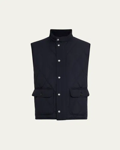 Ralph Lauren Men's Carleton Quilted Down Vest In Navy