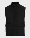 Ralph Lauren Men's Carleton Quilted Snap-front Vest In Black