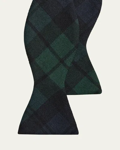 Ralph Lauren Men's Cashmere And Silk Black Watch Tartan Bow Tie In Multi
