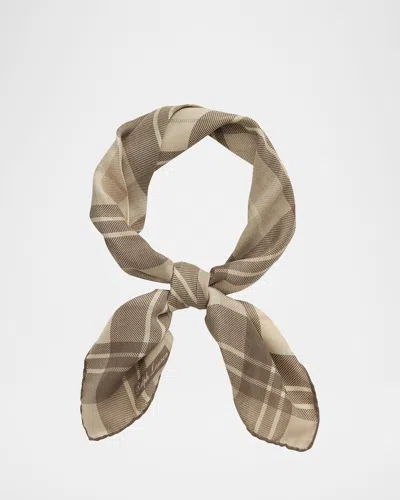 Ralph Lauren Men's Cashmere And Silk Large Plaid Neckerchief In Brown