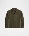 Ralph Lauren Men's Cashmere Glen Plaid Overshirt In Green