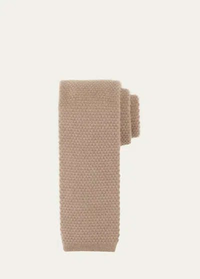 Ralph Lauren Men's Cashmere Knit Tie In Brown