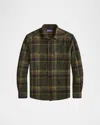 Ralph Lauren Plaid Cashmere Twill Shirt In Gray