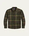 Ralph Lauren Plaid Cashmere Twill Shirt In Green