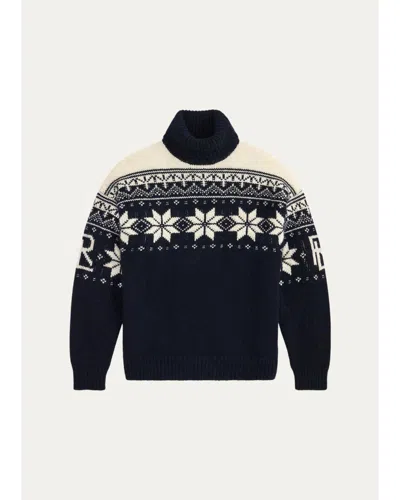 Ralph Lauren Men's Cashmere-mohair Turtleneck Sweater In Green
