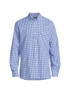 Ralph Lauren Men's Checked Cotton Button-down Shirt In Iris Blue White