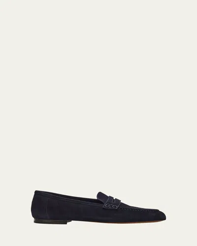 Ralph Lauren Men's Collins Suede Penny Loafers In Navy