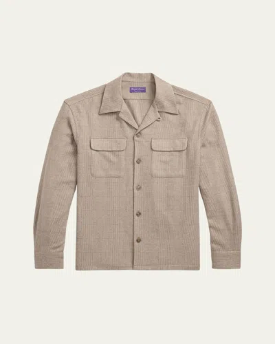 Ralph Lauren Men's Colton Tonal Check Double-pocket Sport Shirt