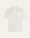 Ralph Lauren Men's Cotton And Cashmere Pique Pocket Polo Shirt In White
