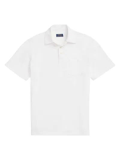 Ralph Lauren Men's Cotton-blend Polo Shirt In Ceramic White