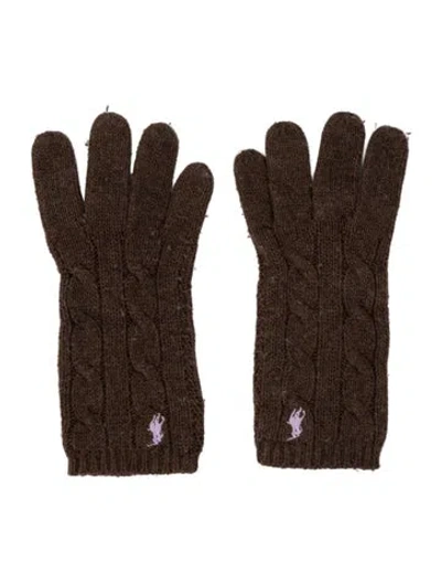 Pre-owned Ralph Lauren Men's Cotton Gloves In Brown