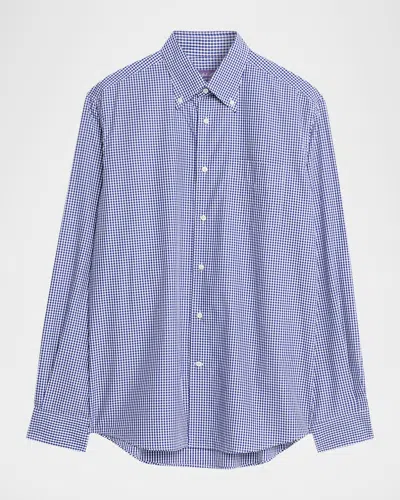 Ralph Lauren Men's Cotton Micro-gingham Button-down Shirt In Multi