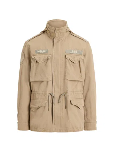 Ralph Lauren Men's Cotton Outer Lined Coat In Nude