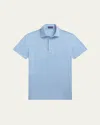 Ralph Lauren Men's Custom Slim Pique Polo Shirt In Blue
