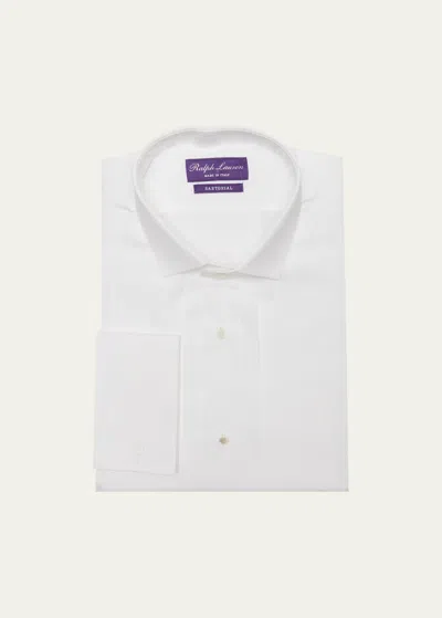 Ralph Lauren Men's Dexter Pleated-bib Tuxedo Shirt In White
