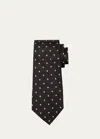 Polo Ralph Lauren Men's Dotted Satin Tie In Black