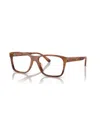 Ralph Lauren 56mm Rectangle Optical Glasses In Burled Wood