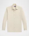 Ralph Lauren Men's Fine Wale Corduroy Button-down Shirt In Neutral