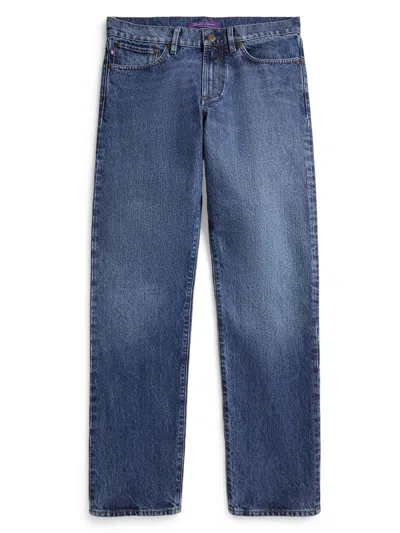 Ralph Lauren Men's Five-pocket Straight-leg Jeans In Blue