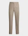 Ralph Lauren Men's Glen Plaid Flat-front Trousers In Multi