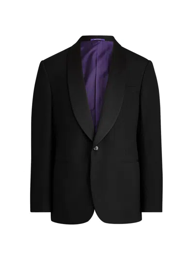 Ralph Lauren Men's Gregory Barathea Wool Shawl-lapel Tuxedo In Black