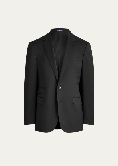 Polo Ralph Lauren Men's Gregory Hand-tailored Wool Serge Suit In Black