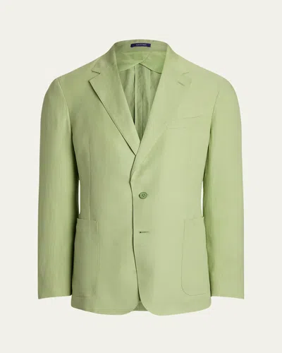 Ralph Lauren Men's Hadley Silk-linen Sport Coat In Green
