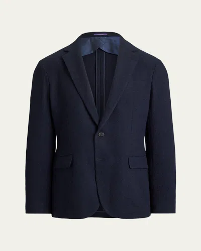 Ralph Lauren Single-breasted Cashmere Blazer In Blue