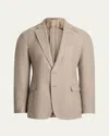 Ralph Lauren Hadley Hand-tailored Textured Sport Coat In Brown