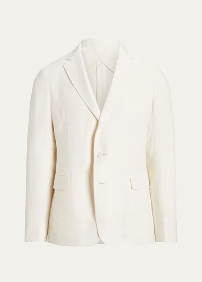 Polo Ralph Lauren Linen Polo Soft Fit Sport Coat In Cream