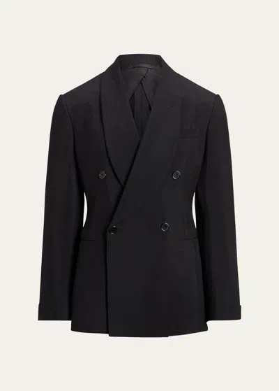 Ralph Lauren Men's Handmade Silk Shantung Jacket In Black