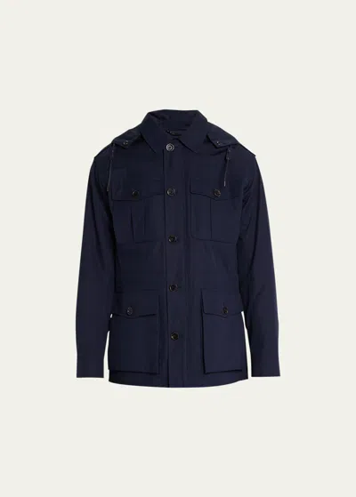 Ralph Lauren Men's Hartridge Hooded 4-pocket Jacket In Navy