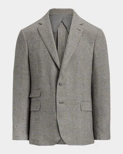 Ralph Lauren Men's Houndstooth Two-button Sport Coat In Gray