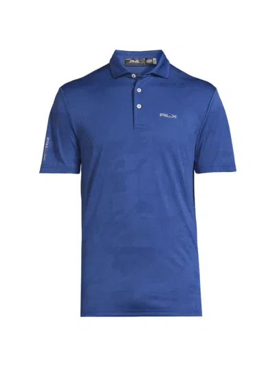 Ralph Lauren Men's Jacquard Logo Polo Shirt In Blue