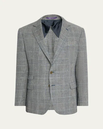 RALPH LAUREN MEN'S KENT GLEN PLAID LINEN SPORT COAT