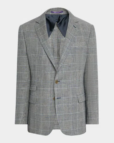 RALPH LAUREN MEN'S KENT GLEN PLAID LINEN SPORT COAT