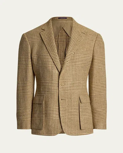 RALPH LAUREN MEN'S KENT HAND-TAILORED GLEN PLAID SPORT COAT