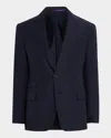 Ralph Lauren Men's Kent Linen & Silk Canvas Jacket In Navy