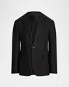 Ralph Lauren Men's Kent Herringbone Two-button Sport Coat In Black