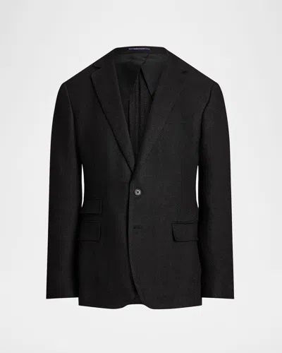Ralph Lauren Men's Kent Herringbone Two-button Sport Coat In Black