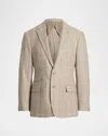 Ralph Lauren Men's Kent Wool, Silk, And Cashmere Check Sport Coat In Neutral