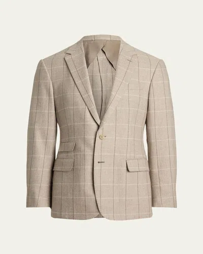 RALPH LAUREN MEN'S KENT WOOL, SILK, AND CASHMERE CHECK SPORT COAT
