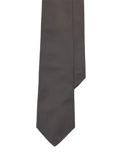 Ralph Lauren Peau De Soie Tie In Grey In Gray