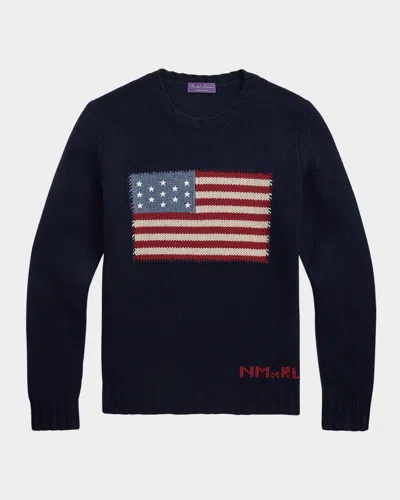 RALPH LAUREN MEN'S NM X RL FLAG CASHMERE SWEATER