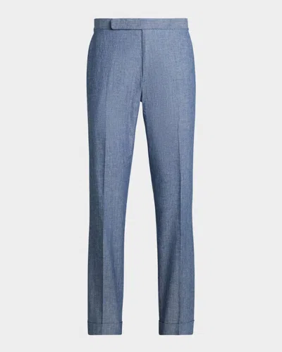 Ralph Lauren Men's Nm X Rl Gregory Handmade Suit Trousers In Blue/white
