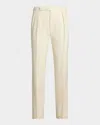 Ralph Lauren Wool Gabardine Trousers In Parchment Cream