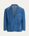Ralph Lauren Men's Non-stretch Denim Suit Jacket In Shr Ing